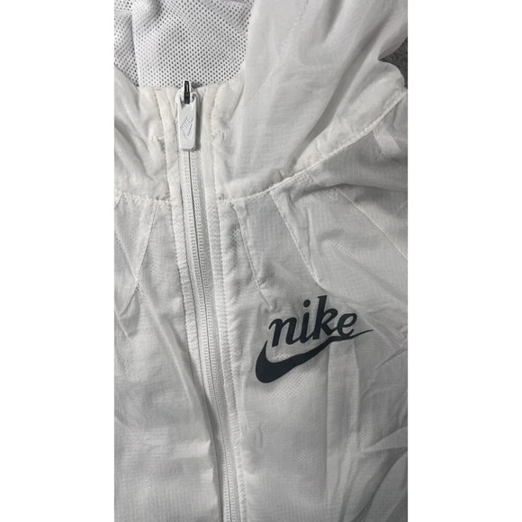 Girls Nike Windrunner Half ZIp Short Sleeve Hoodie Jacket M White Black - Picture 6 of 13